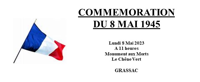 Commémoration du 8 mai 1945 - Mairie de Sers